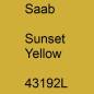 Preview: Saab, Sunset Yellow, 43192L.